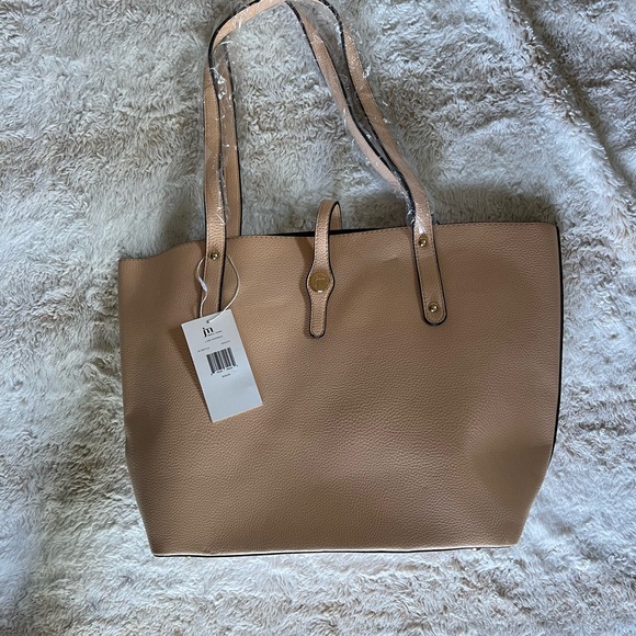 New Jessica Moore Peach Luxe Handbag Tote Purse - Picture 2 of 12
